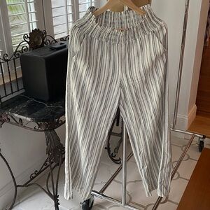 Love Tree Striped Cream and Black Chinos